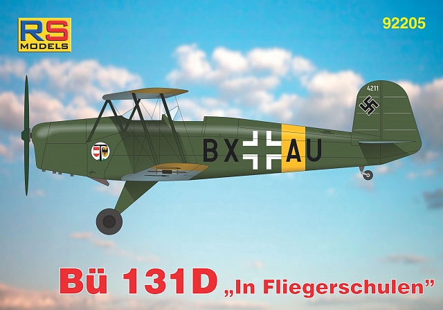 Plastikový model letadla 1/72 Bücker Bü-131 D 5. decal v. for Luftwaffe, Hungary