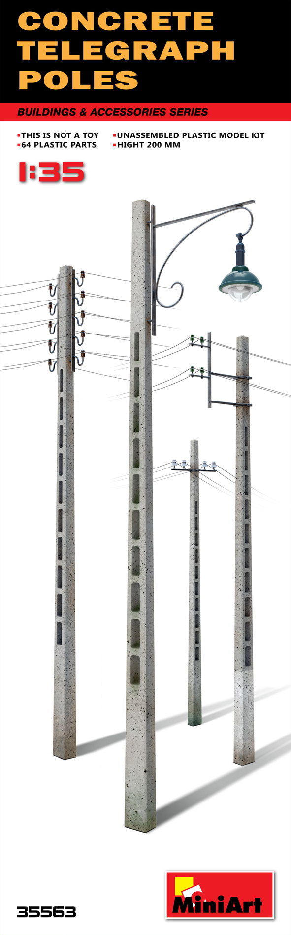 1/35 Concrete Telegraph Poles