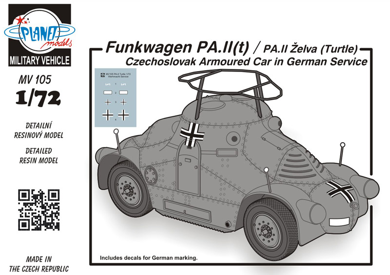 1/72 Funkwagen PA.II(t) / PA.II Želva (Turtle) Cze