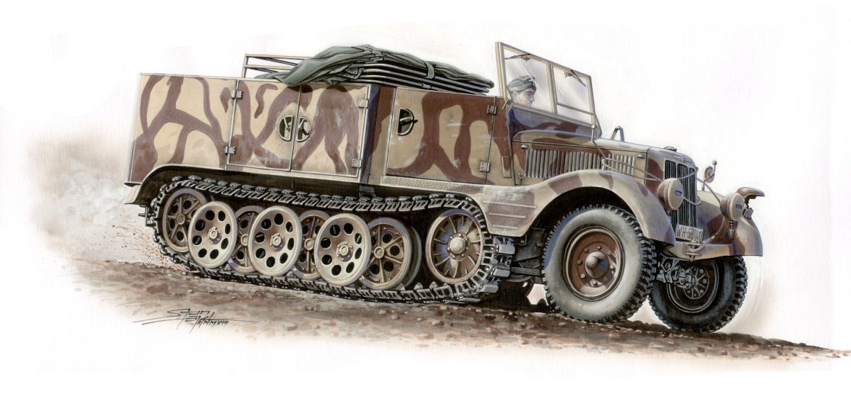 Plastikový model vozidla 1/72 SdKfz 11/4 Nebelkraftwagen