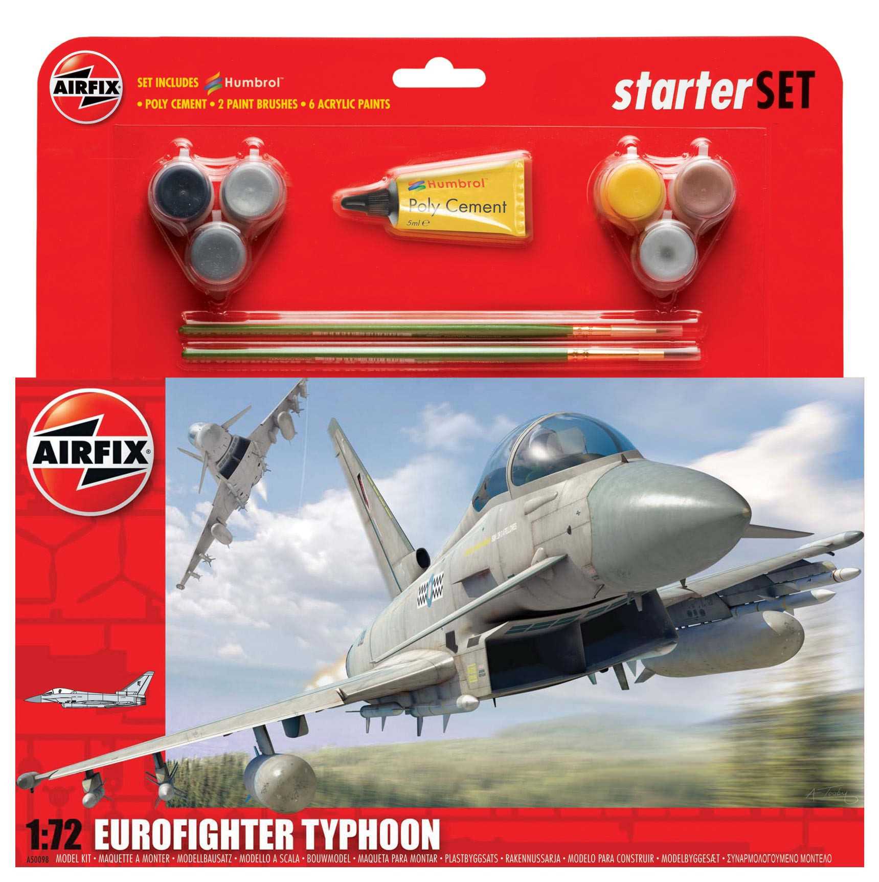 Starter Set letadlo A50098 - Eurofighter Typhoon (1:72)