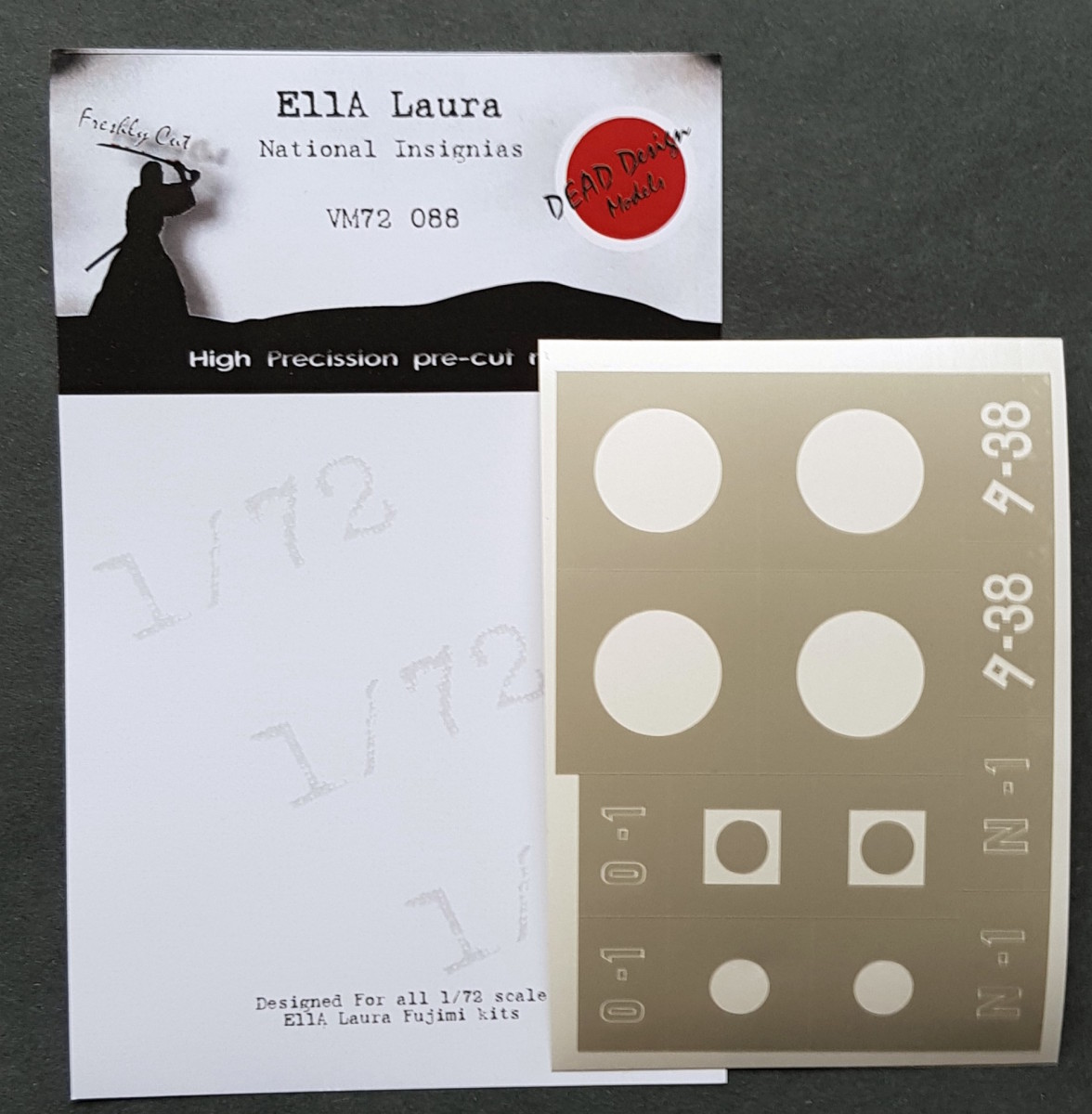 1/72 E11A Laura Nat. Insignias - Masks for FUJ kit