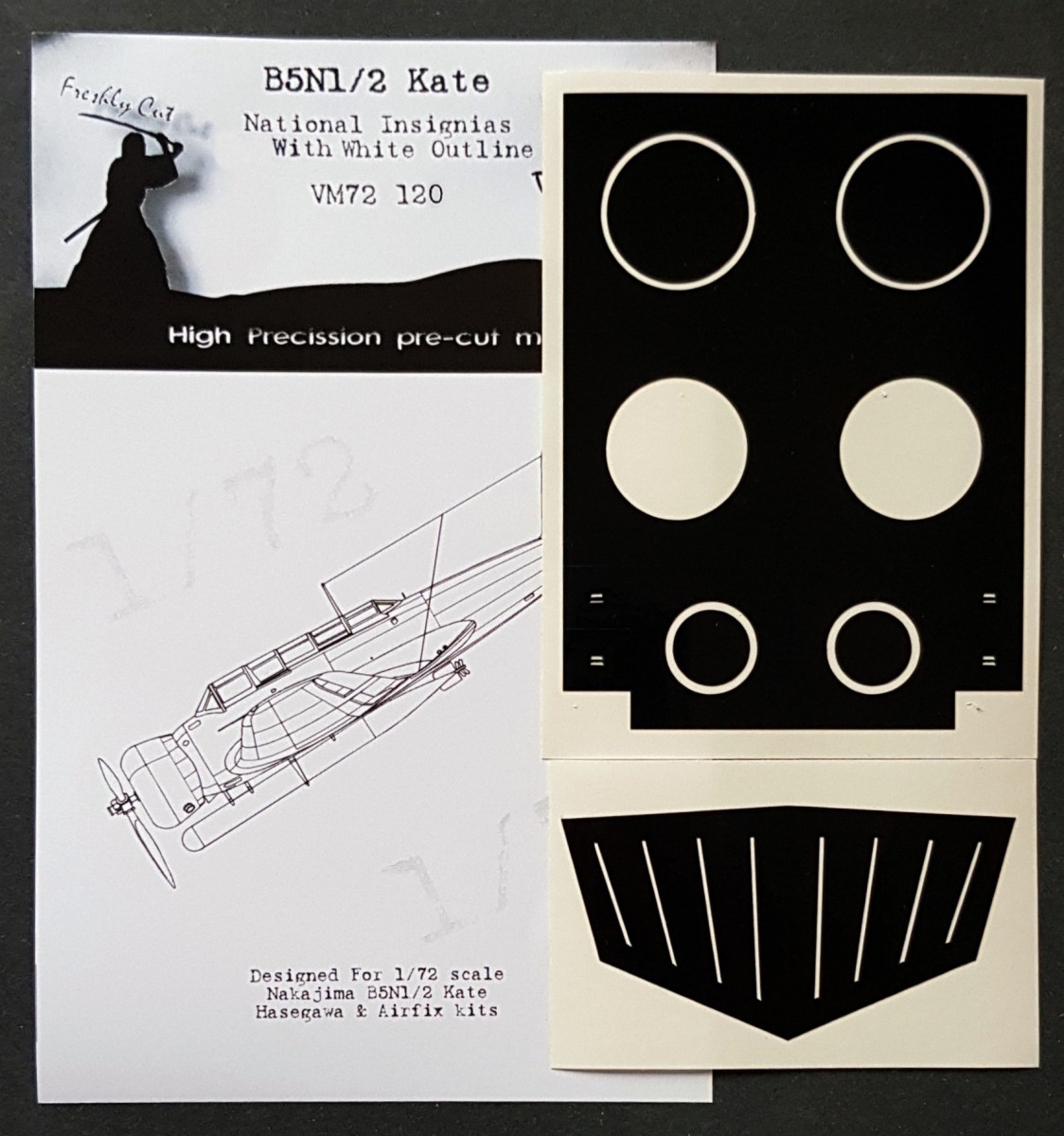 1/72 B5N Kate Nat. Ins. w white outline  - Masks for HAS/AIR kit