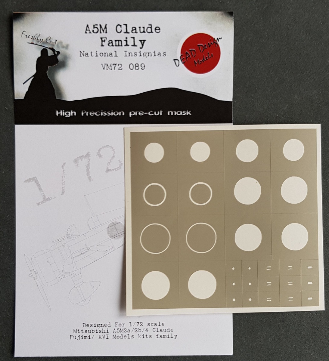 1/72 A5M Claude Family Nat. Insignias - Masks for FUJ/AVI kit