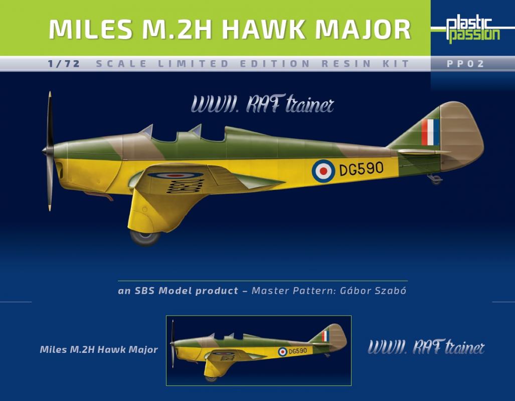 1/72 Miles M.2H Hawk Major 'RAF Trainer' - Resin+decal - Full resin kit