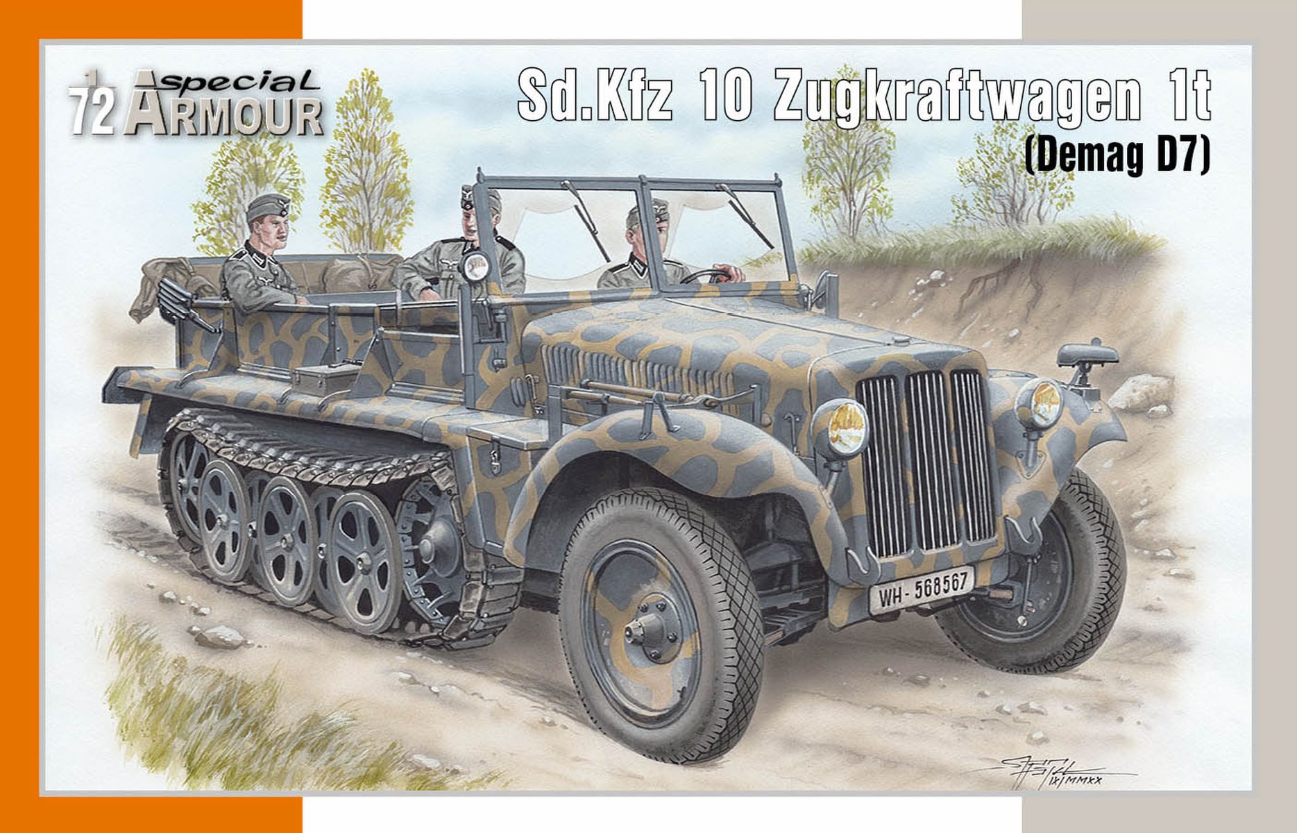 Plastikový model vozidla 1/72 Sd.Kfz 10 Zugkraftwagen 1t (Demag D7)