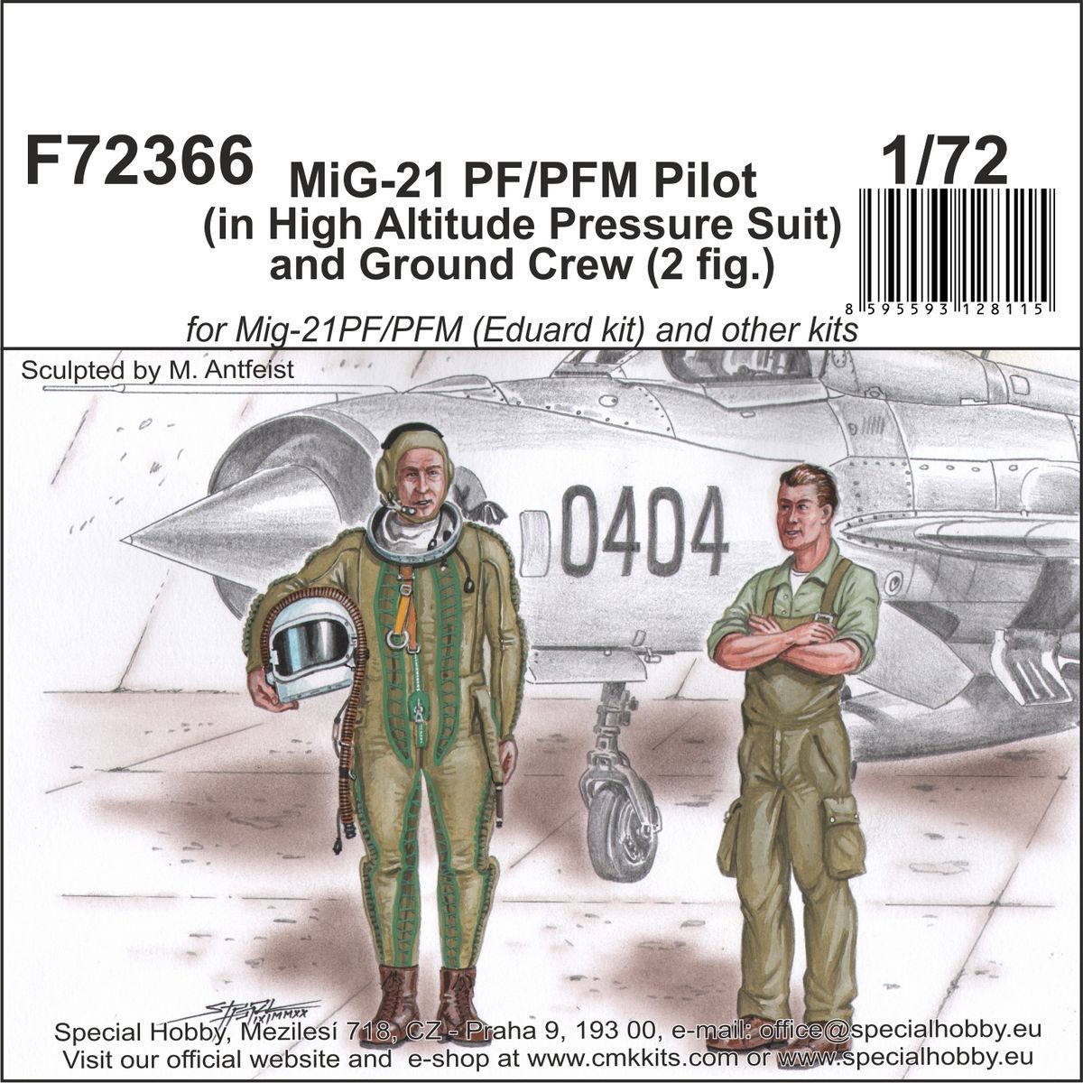 1/72 MiG-21 PF/PFM Pilot (in High Altitude Pressure Suit) and Ground Crew (2 fig.)