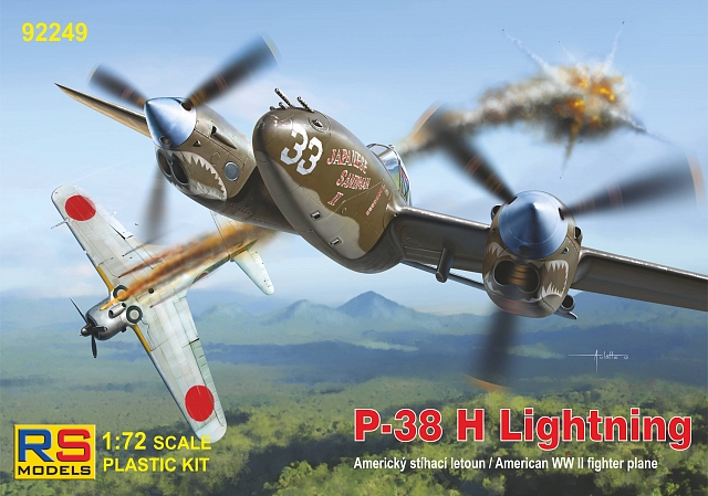 Plastikový model letadla 1/72 P-38 H Lightning 4 decal v. for USA