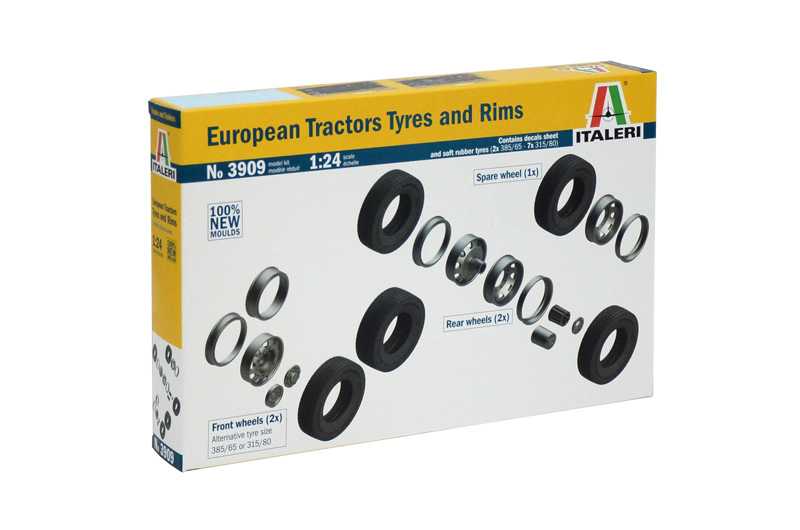 Model Kit doplňky 3909 - EUROPEAN TYRES and RIMS (1:24)