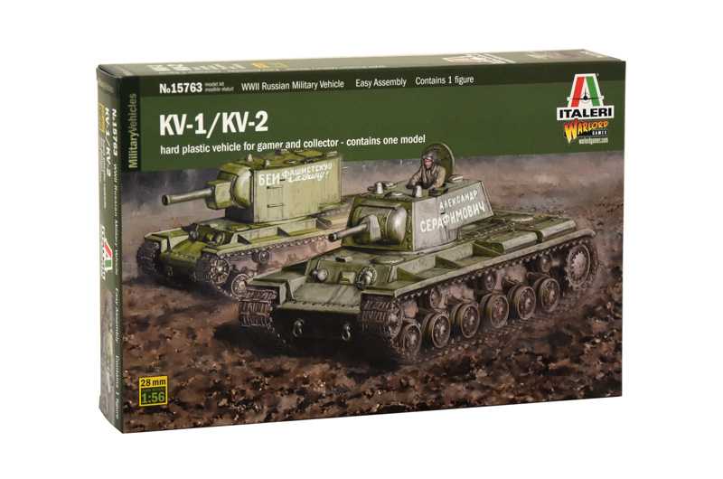 Model Kit tank 15763 - KV1 / KV2 (tank driver INCLUDED) (1:56)