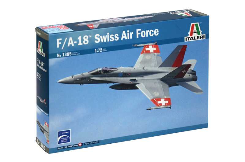 Model Kit letadlo 1385 – F/A 18 SWISS AIR FORCE (1:72)