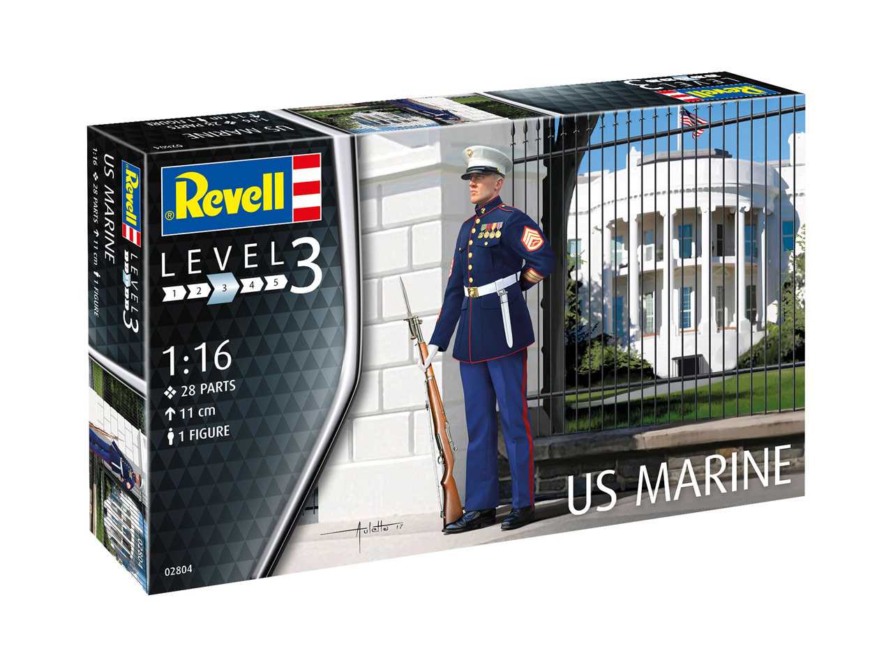 Plastic ModelKit figurka 02804 - US Marine (1:16)