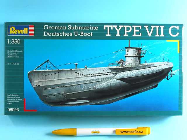 Plastic ModelKit ponorka 05093 - U-Boot Typ VIIC (1:350)