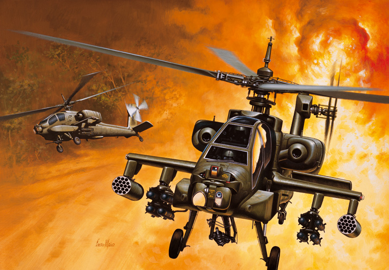 Model Kit vrtulník 0159 - AH-64A APACHE (1:72)