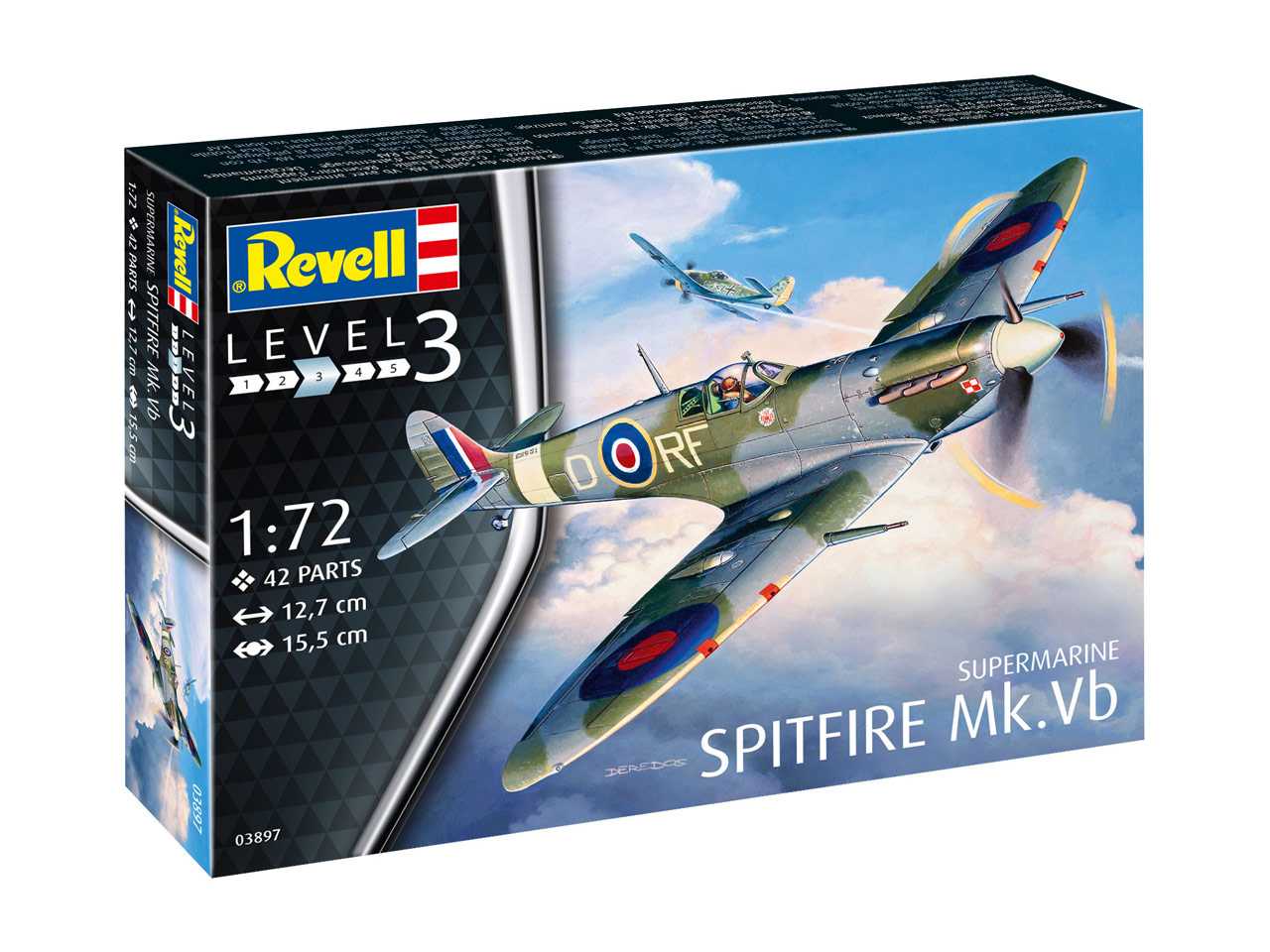 Plastic ModelKit letadlo 03897 - Supermarine Spitfire Mk. Vb (1:72)