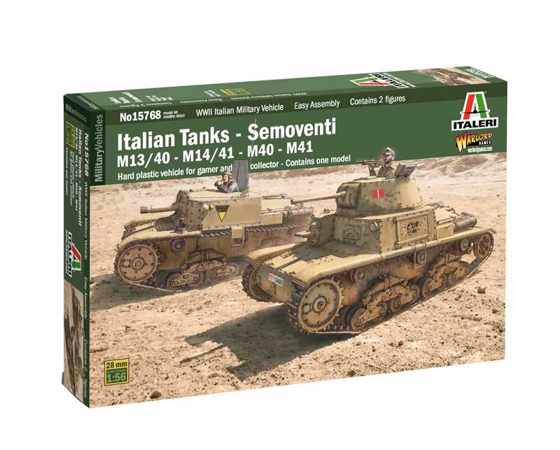 Model Kit military 15768 - Italian Tanks - Semoventi M13/40 - M14/41 - M40 - M41 (1:56)