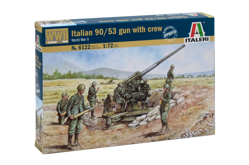 Model Kit figurky 6122 - ITALIAN 90/53 GUN with CREW (1:72)