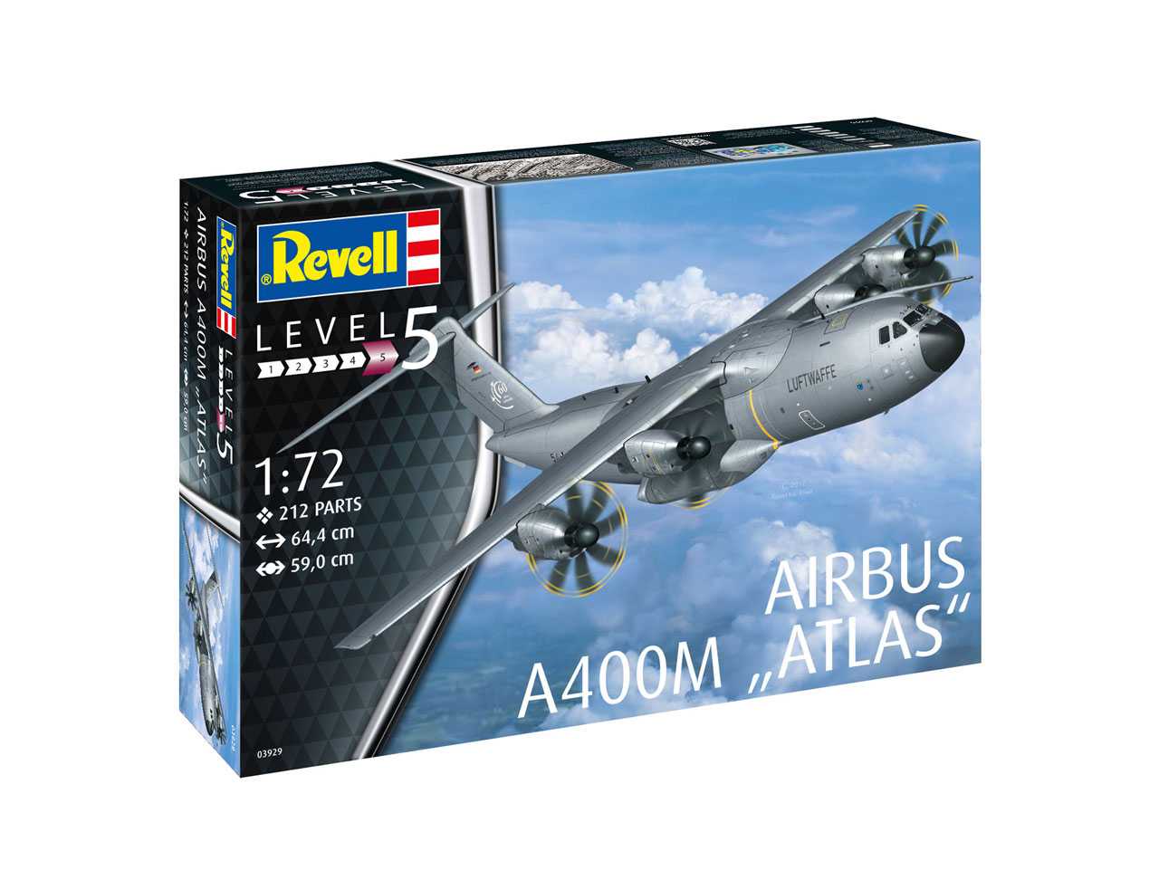 Plastic ModelKit letadlo 03929 - Airbus A400M ATLAS (1:72)