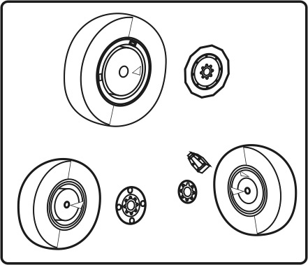 1/48 MiG-21 PF/MF/bis - wheel set for ACA