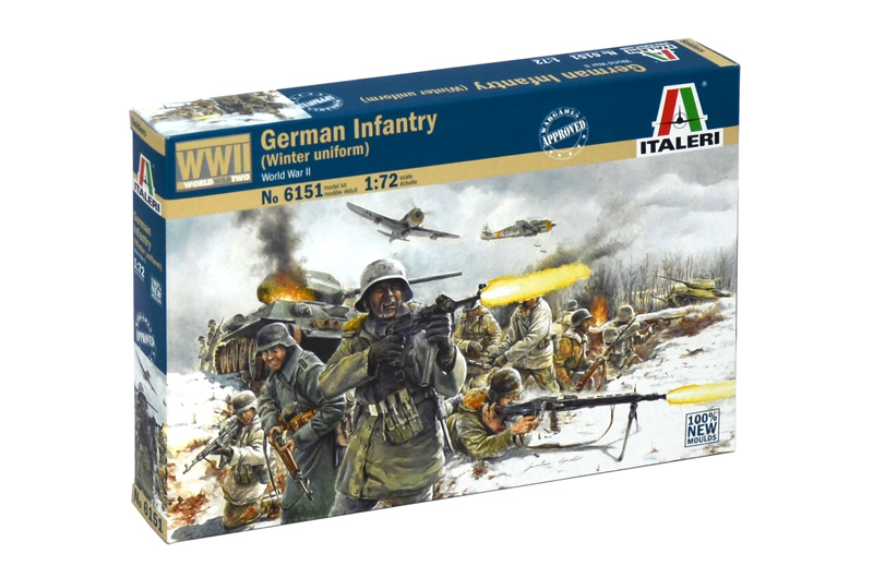 Model Kit figurky 6151 - WWII - GERMAN INFANTRY (Winter Uniform) (1:72)