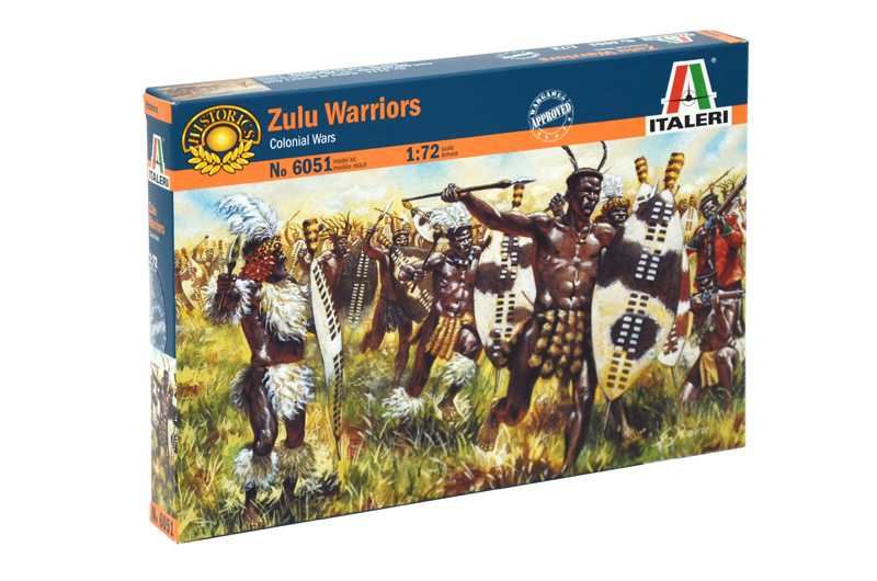 Model Kit figurky 6051 - ZULU WARRIORS (ZULU WAR) (1:72)