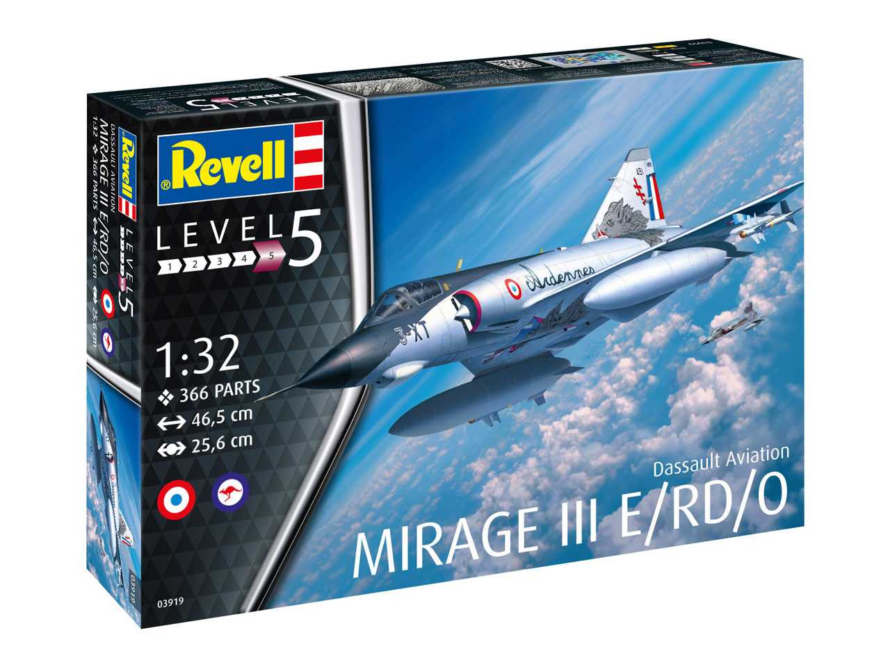 Plastic ModelKit letadlo 03919 - Dassault Mirage III E (1:32)