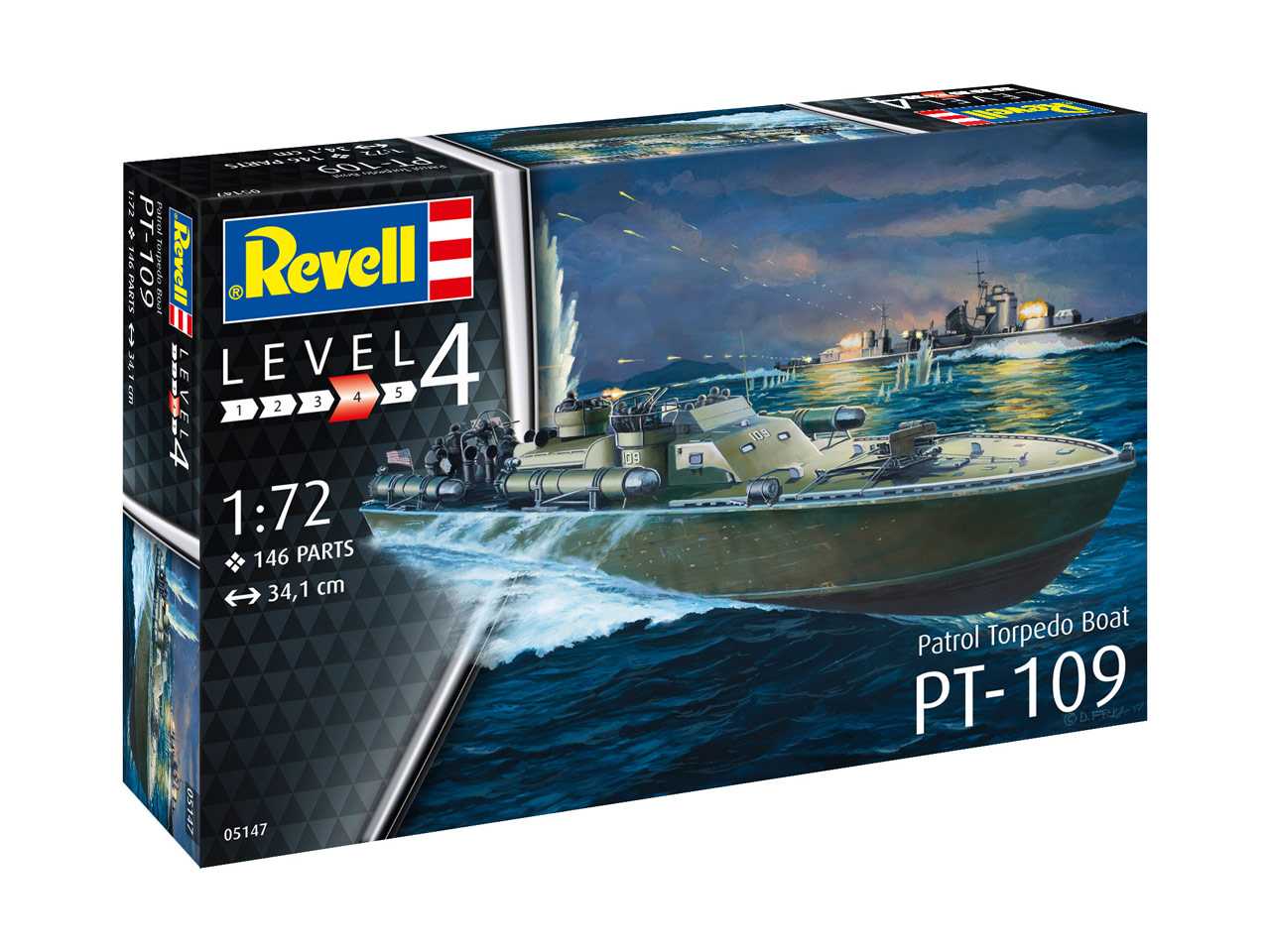 Plastic ModelKit loď 05147 - Patrol Torpedo Boat PT109 (1:72)