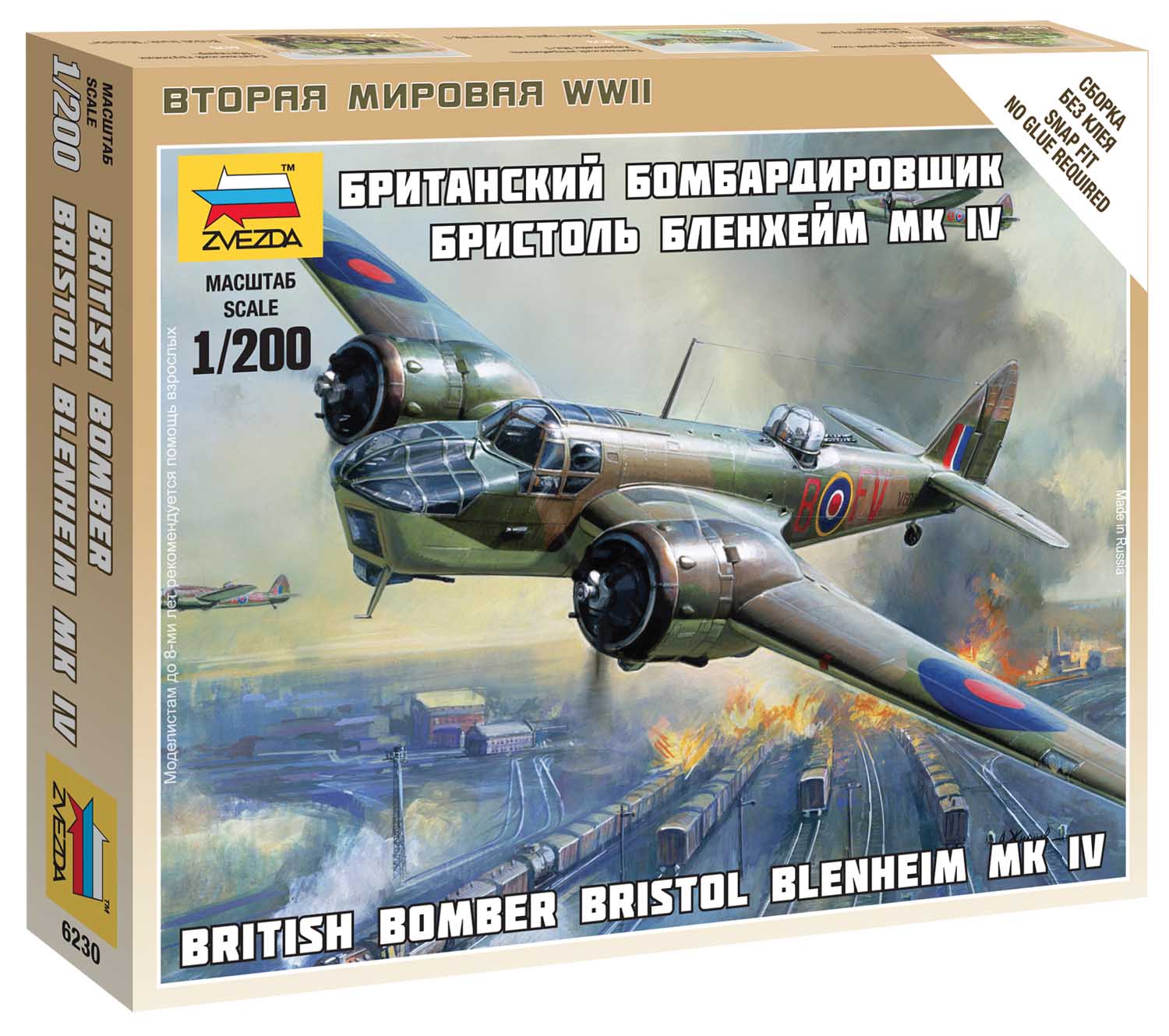 Wargames (WWII) letadlo 6230 - British Bomber Bristol Blenheim IV (1:200)