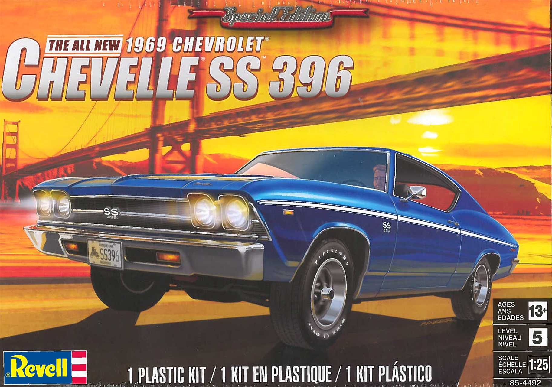 Plastic ModelKit MONOGRAM auto 4492 - '69 Chevelle® SS™ 396 (1:25)