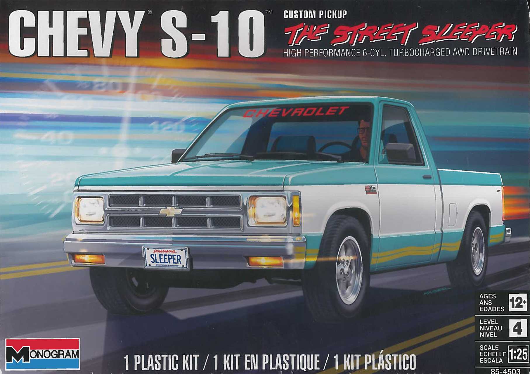 Plastic ModelKit MONOGRAM auto 4503 - '90 Chevy S-10 (1:25)