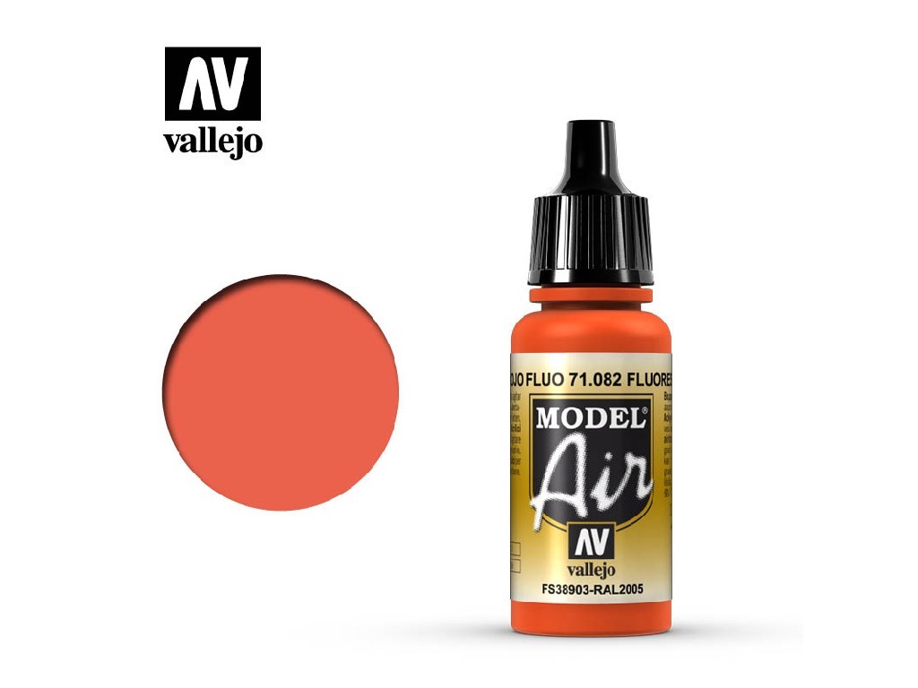 Akrylová barva pro Airbrush Vallejo Model Air 71082 Fluorescent Red (17ml)