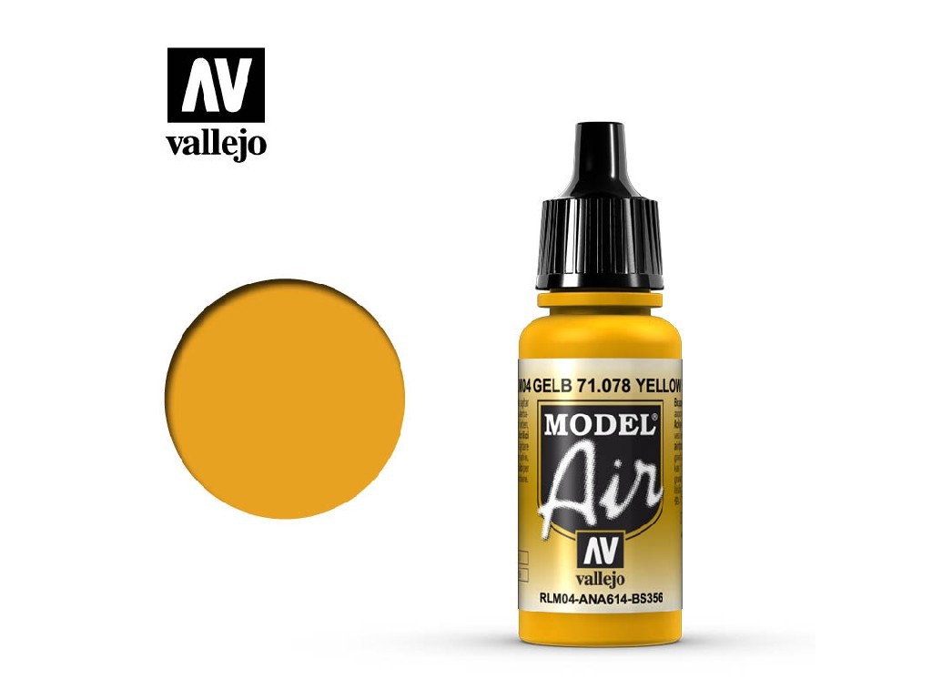 Akrylová barva pro Airbrush Vallejo Model Air 71078 Yellow RLM04 (17ml)