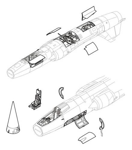 1/48 F-104 - detail set for HAS