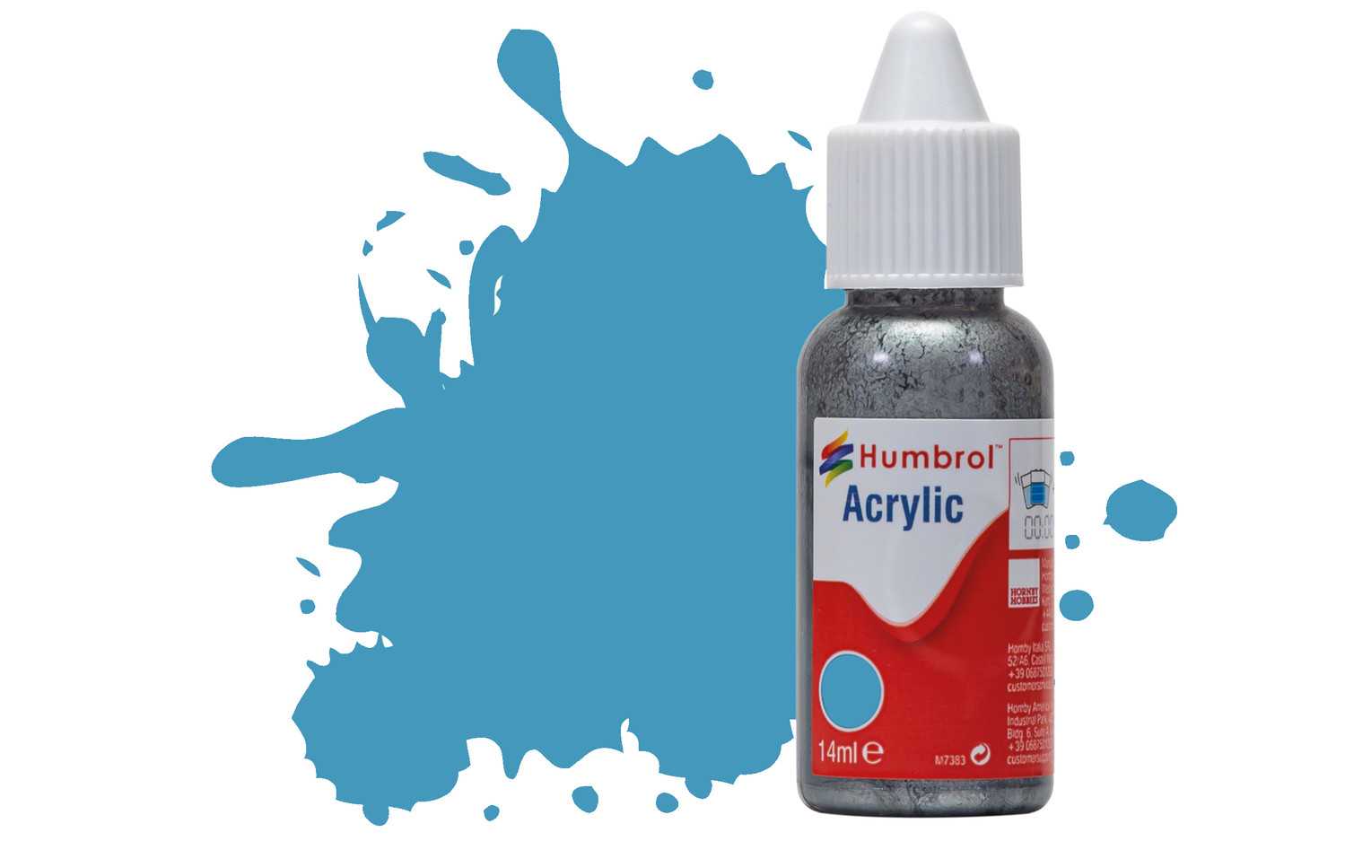 Humbrol barva akryl DB0089 - No 89 Middle Blue Matt - 14ml