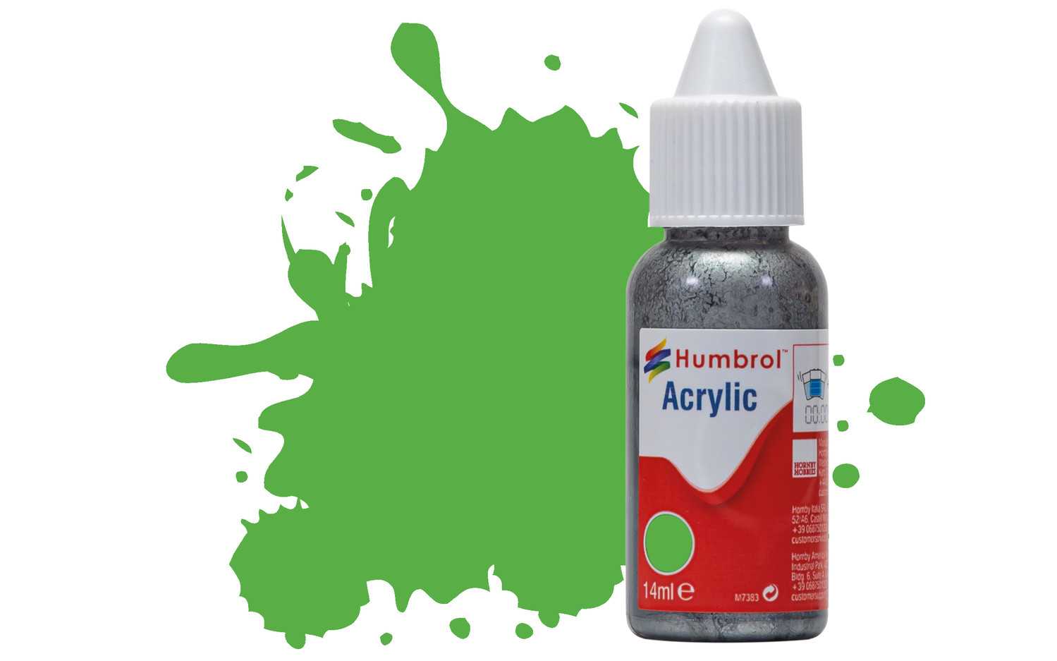 Humbrol barva akryl DB0208 - No 208 Fluorescent Signal Green Gloss - 14ml