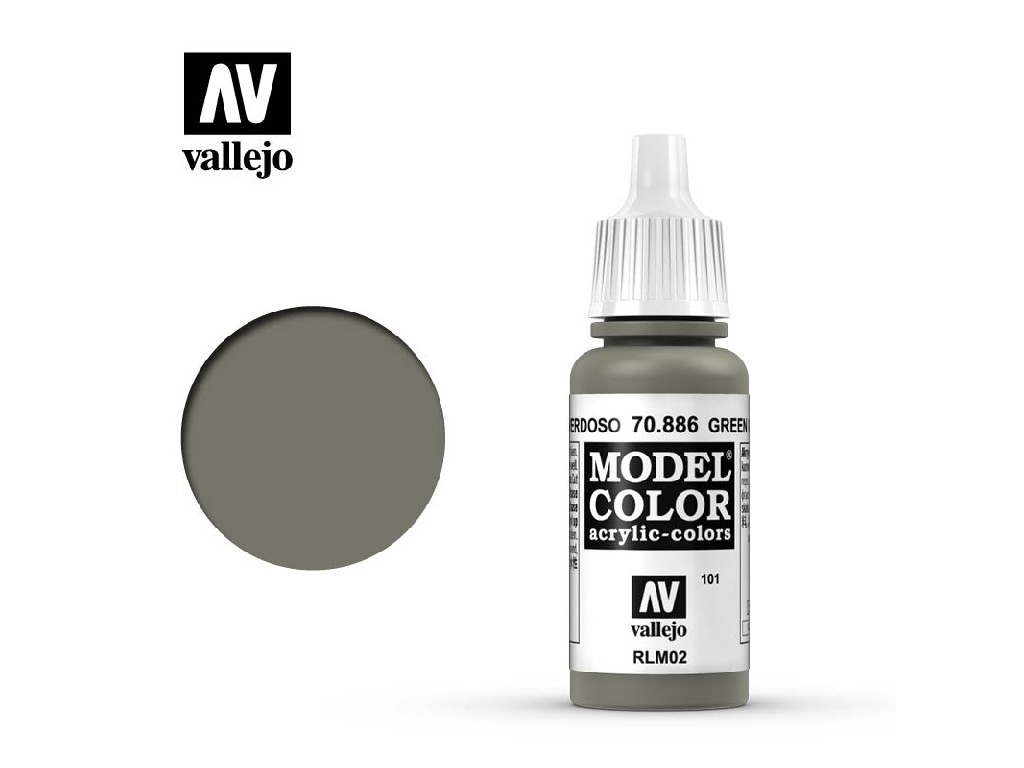 Akrylová barva Vallejo Model Color 70886 Green Grey (17ml)