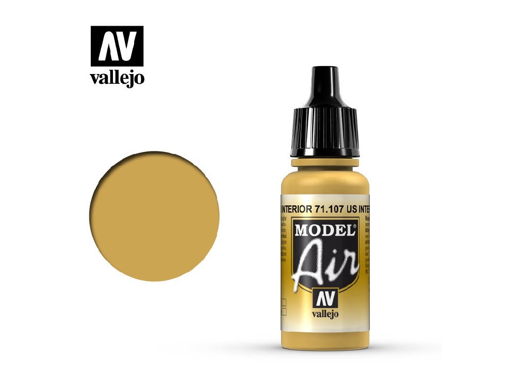 Akrylová barva pro Airbrush Vallejo Model Air 71107 US Interior Yellow (17ml)