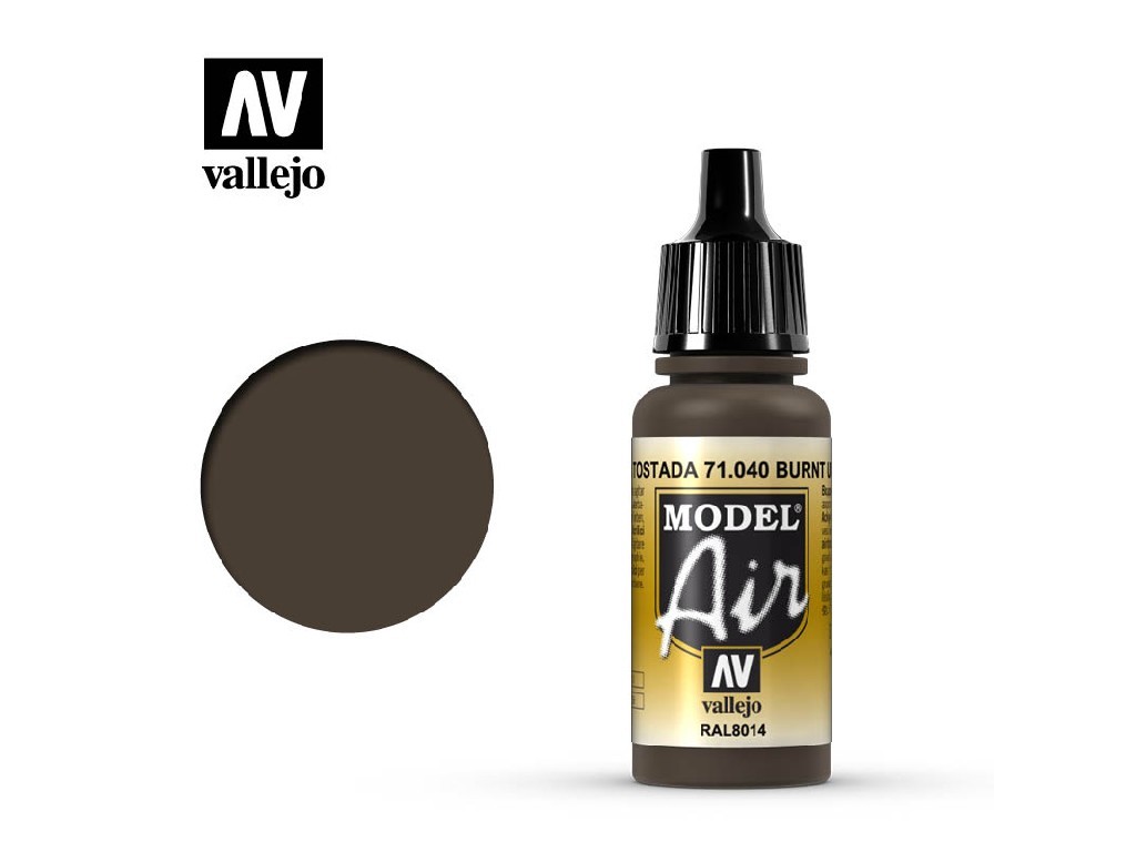 Akrylová barva pro Airbrush Vallejo Model Air 71040 Burnt Umber (17ml)