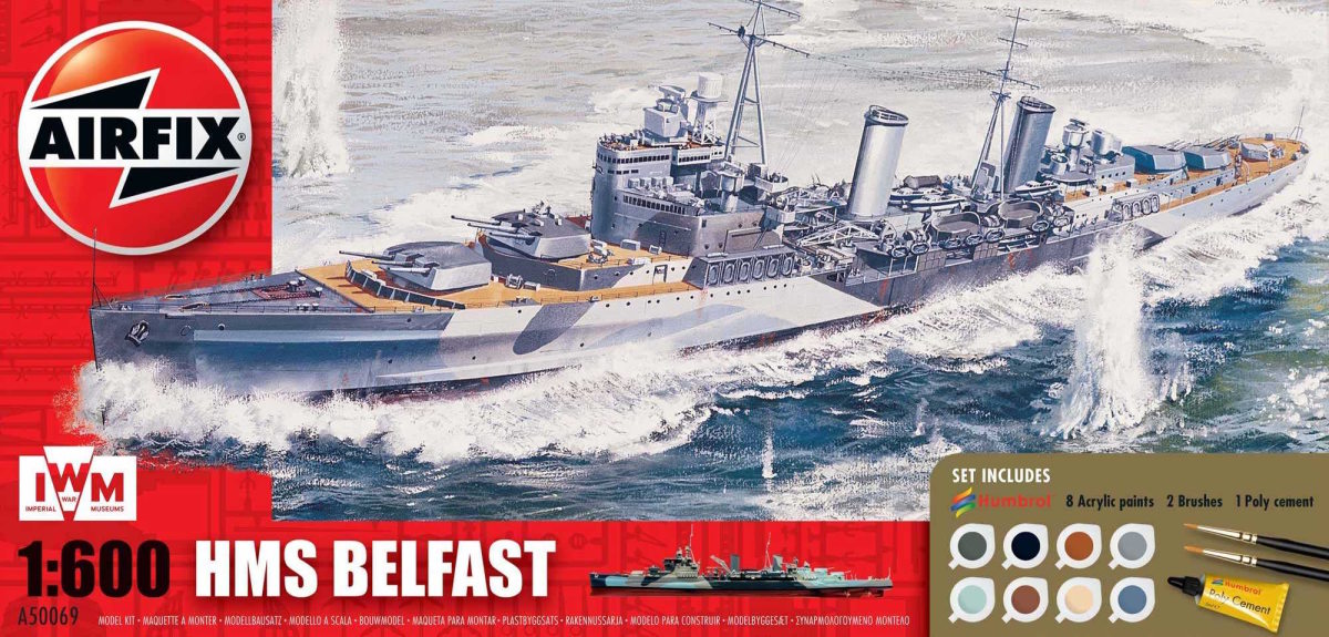 Gift Set loď A50069 - HMS Belfast (1:600)