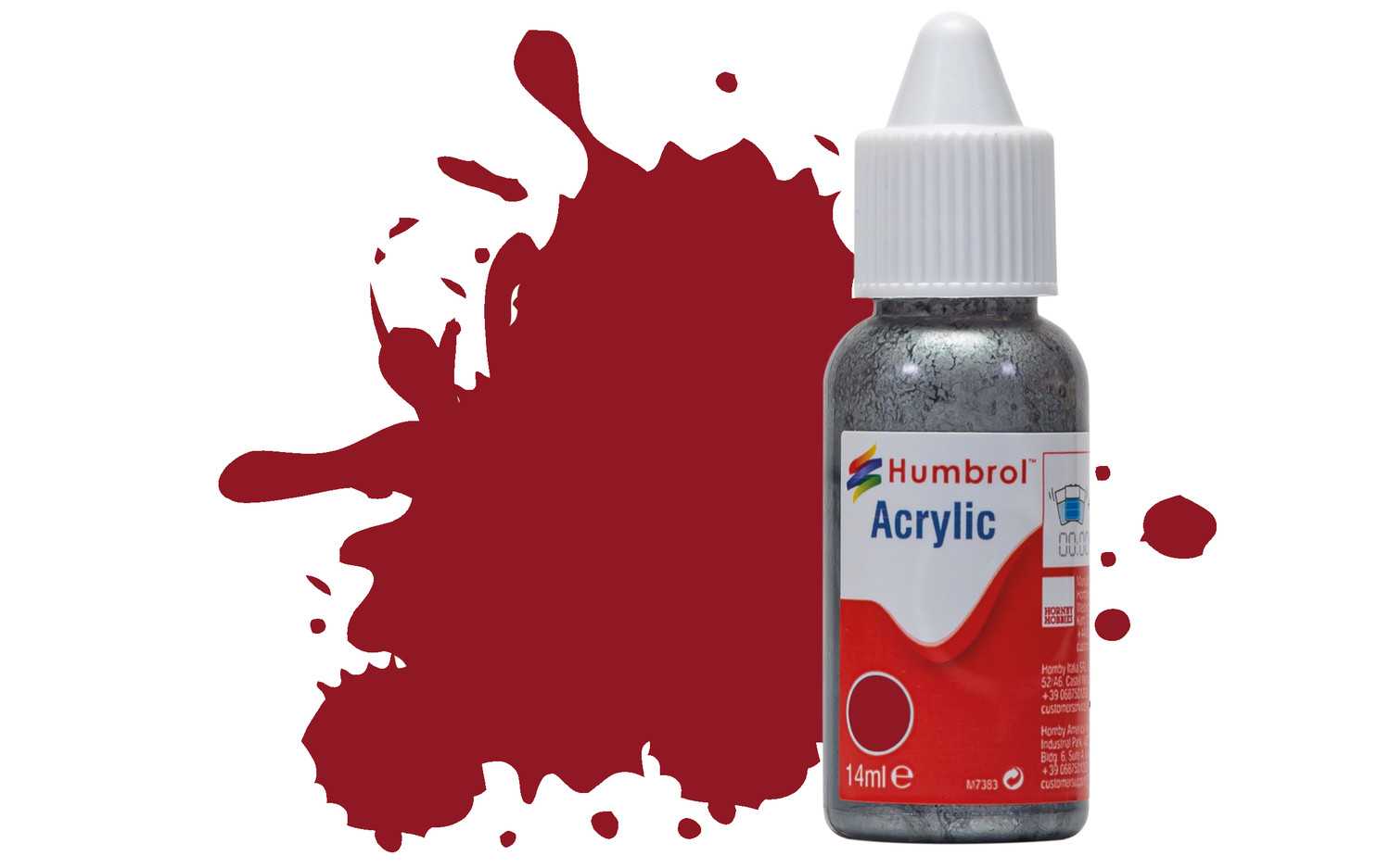 Humbrol barva akryl DB0020 - No 20 Crimson - Gloss - 14ml