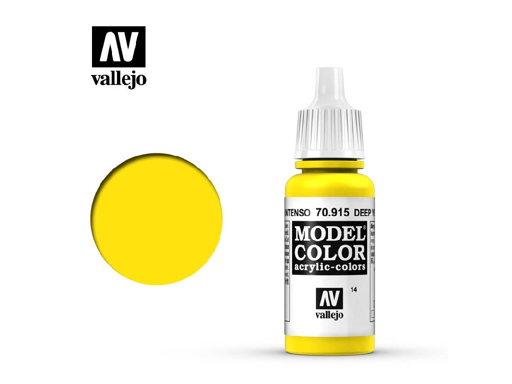 Akrylová barva Vallejo Model Color 70915 Deep Yellow (17ml)