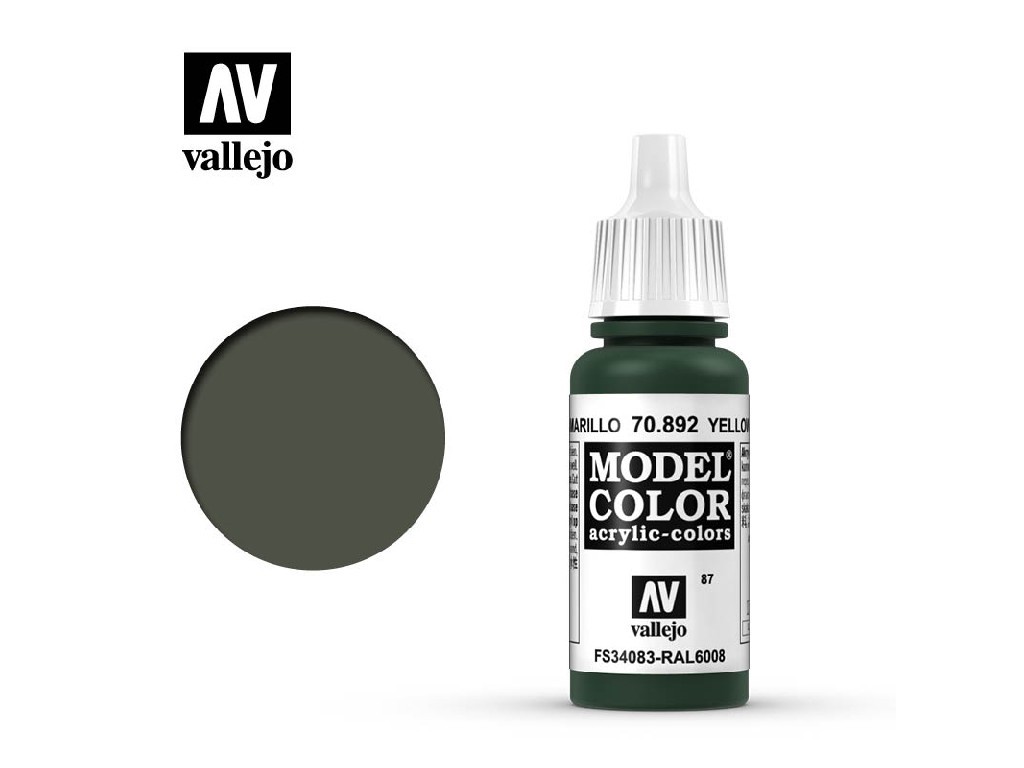 Akrylová barva Vallejo Model Color 70892 Yellow Olive (17ml)