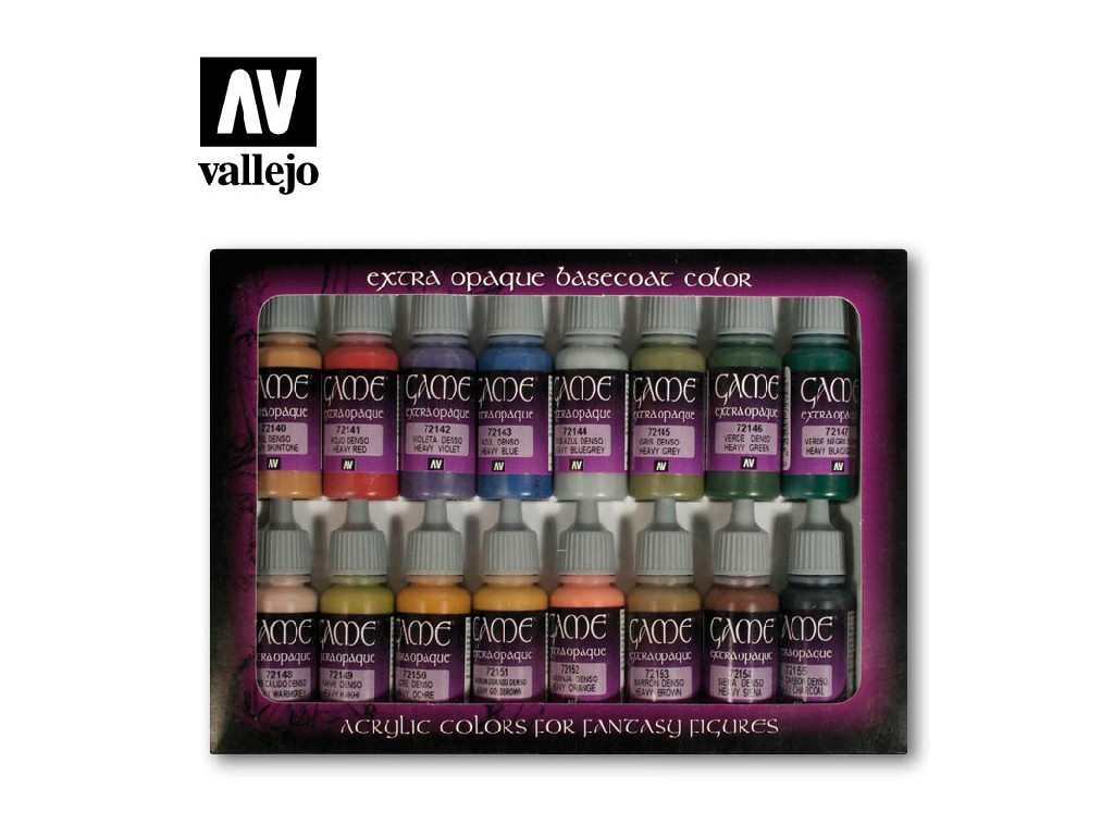 Vallejo Game Color Set 72290 Extra Opaque Colors (16)