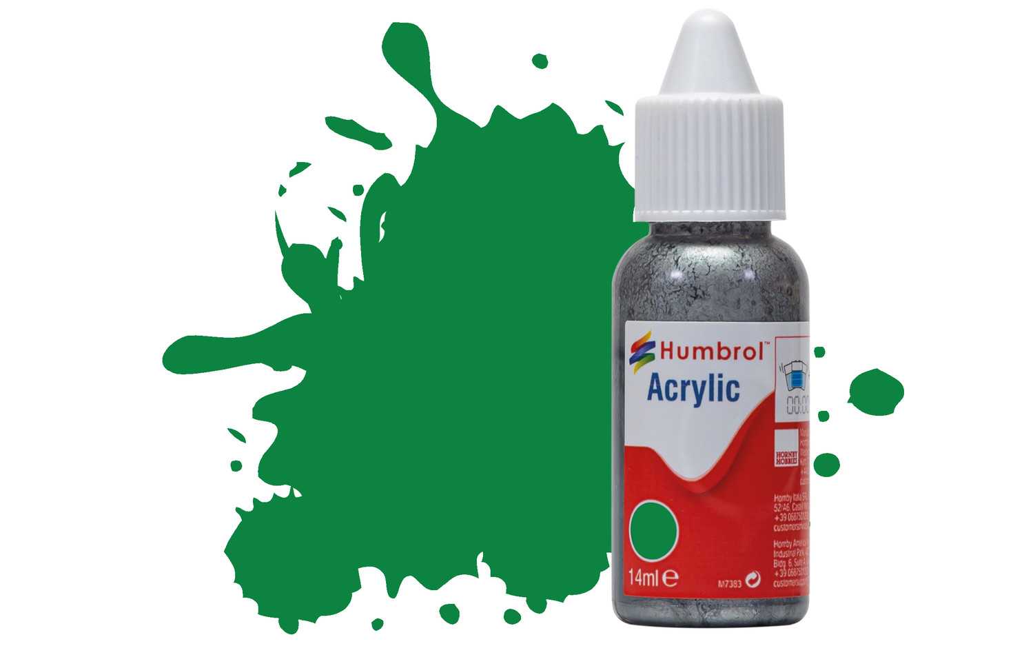 Humbrol barva akryl DB0002 - No 2 Emerald Green - Gloss - 14ml