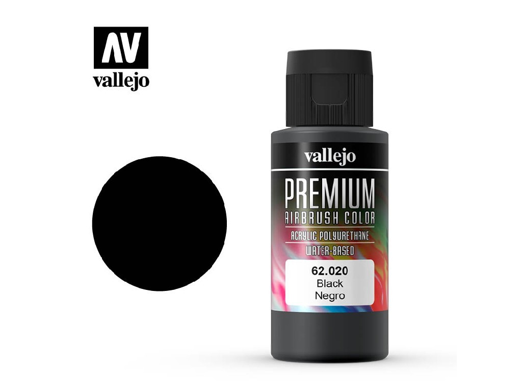 Vallejo PREMIUM Color 62020 Black (60ml)