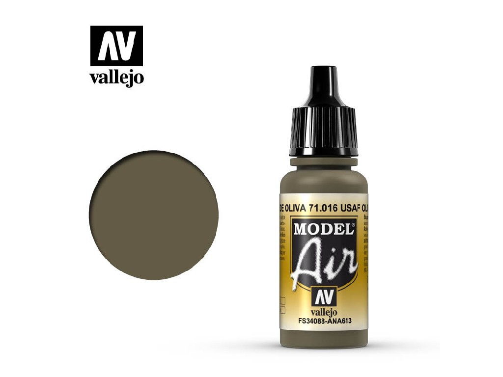 Akrylová barva pro Airbrush Vallejo Model Air 71016 USAF Olive Drab (17ml)