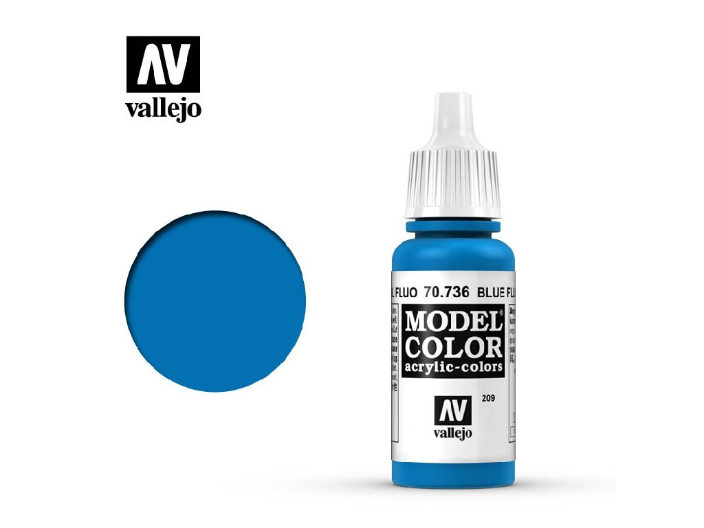 Akrylová barva Vallejo Model Color 70736 Blue Fluo (17ml)