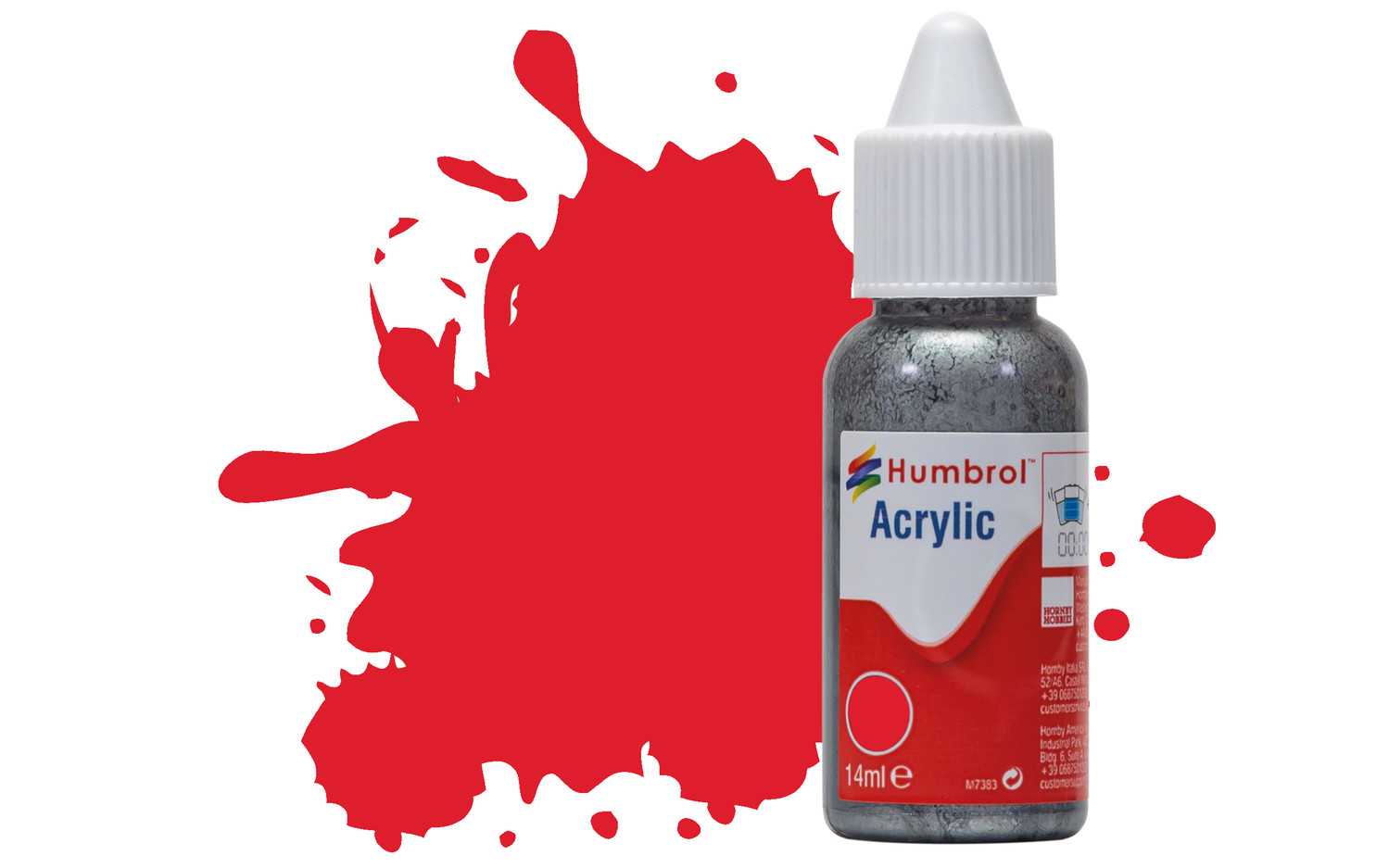 Humbrol barva akryl DB0019 - No 19 Red - Gloss - 14ml