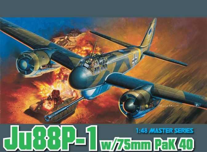 Model Kit letadlo 5543 - Ju88P-1 w/75mm PaK 40 (1:48)