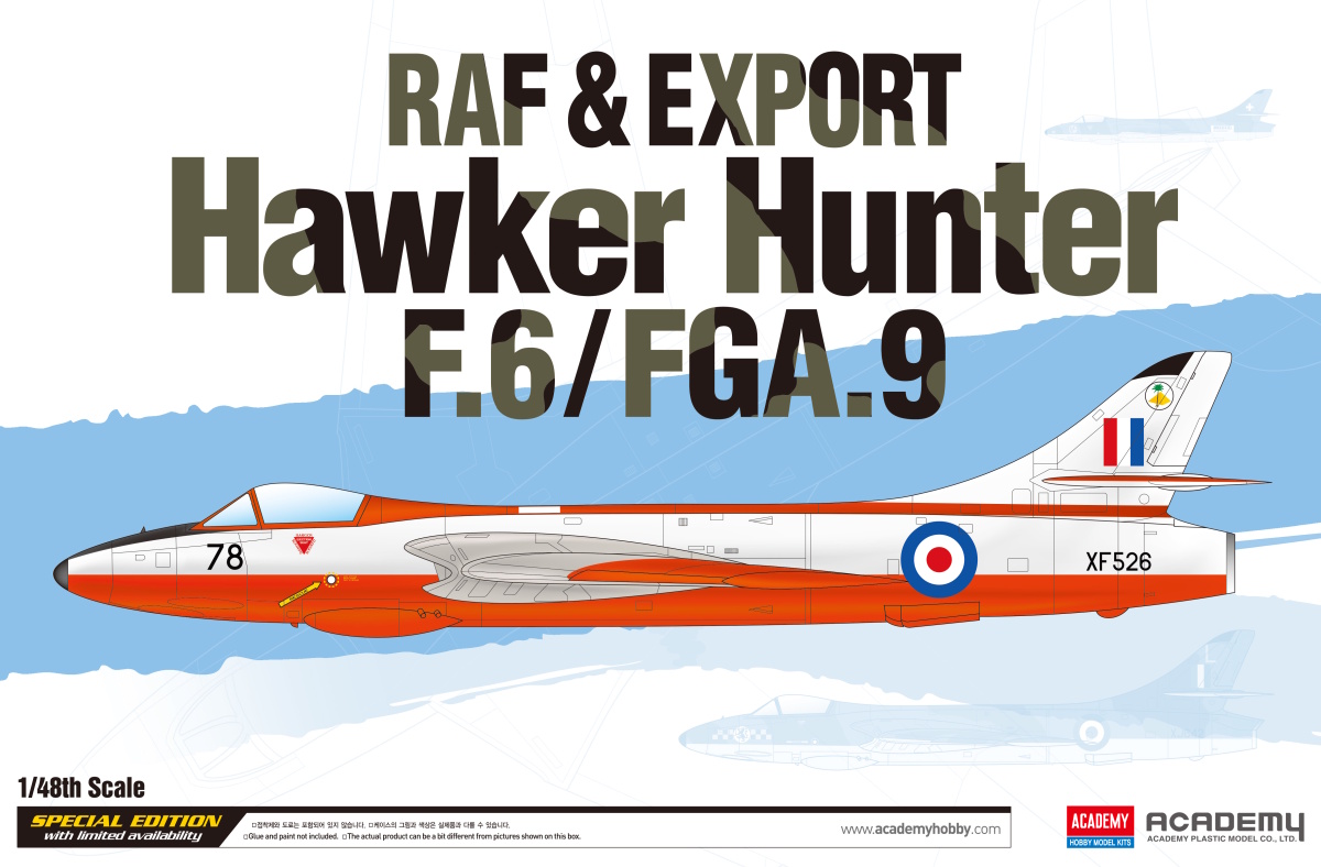 Model Kit letadlo 12312 - RAF & Export Hawker Hunter F.6/FGA.9 (1:48)